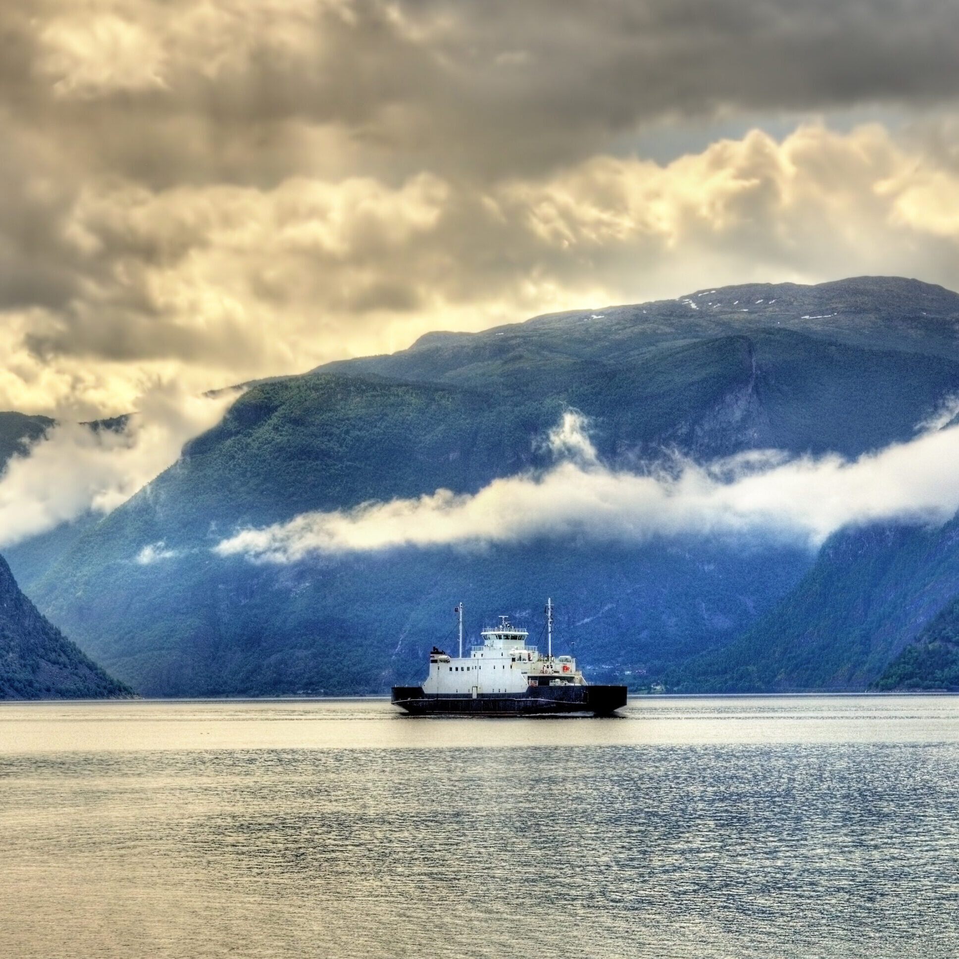 Ferry Mannheller - Fodnes crossing the Sognefjord in Norway